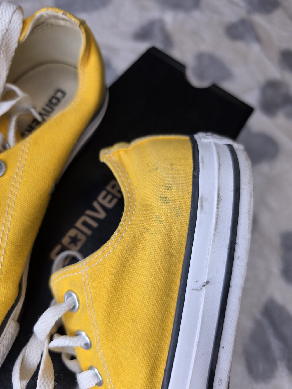 Converse Unisex Yellow Low Top Canvas Sneakers - Picture 5 of 10